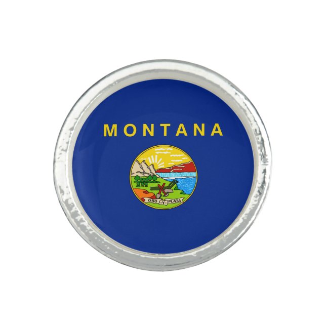 Montana State Flag Design Ring (Front)