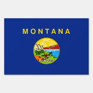 Montana State Flag Design Sign