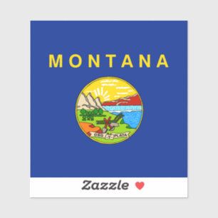 Montana State Flag Design Sticker