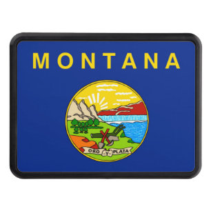 Montana State Flag Design Trailer Hitch Cover