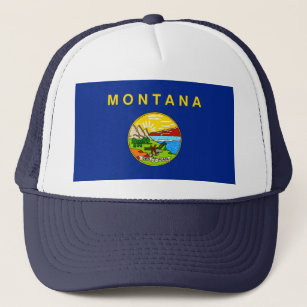 Montana State Flag Design Trucker Hat