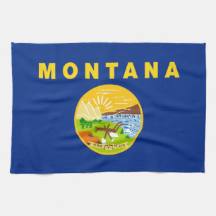 Montana State Flag Kitchen Towel