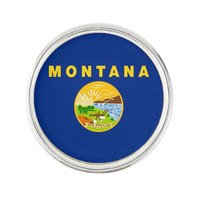 Montana State Flag Lapel Pin (Front)