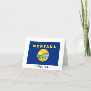 Montana State Flag Letterpress Thank You Card