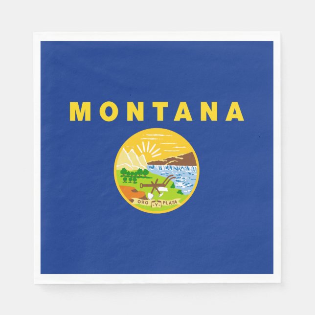 Montana State Flag Napkins (Front)