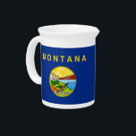 Montana State Flag Pitcher<br><div class="desc">Bring a touch of Montana pride to your gatherings with our exclusive pitcher featuring the flag of Montana! Crafted with meticulous attention to detail, this pitcher is more than just a serving vessel; it’s a celebration of Montana’s heritage and cultural pride. The design prominently showcases the iconic Montana state flag,...</div>