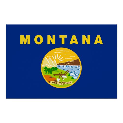 Montana State Flag Poster