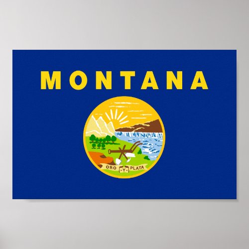 Montana State Flag Poster