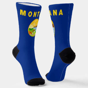 Montana State Flag Proud Montanan Fun Socks