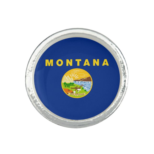 Montana State Flag Ring (Front)