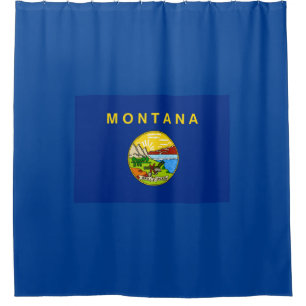 Montana State Flag Shower Curtain