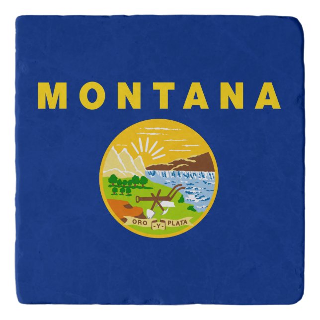 Montana State Flag Trivet (Front)