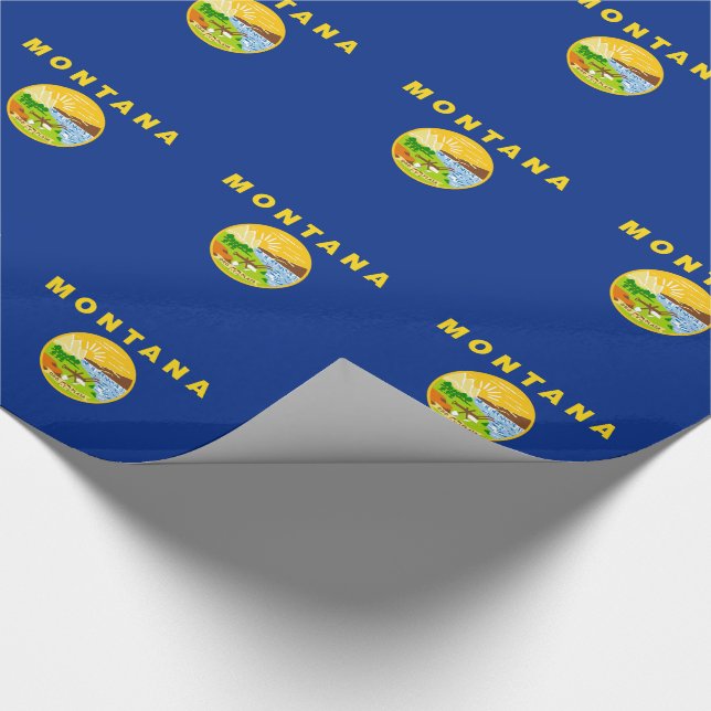 Montana State Flag Wrapping Paper (Corner)