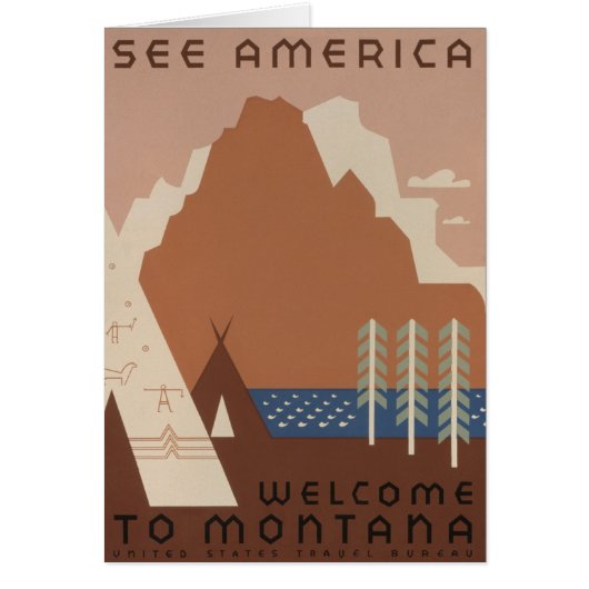 Montana State: Indian Tribes, Mountains, Prairie (Front)
