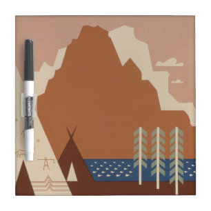 Montana State: Indian Tribes, Mountains, Prairie Dry Erase Board
