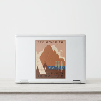 Montana State: Indian Tribes, Mountains, Prairie HP Laptop Skin