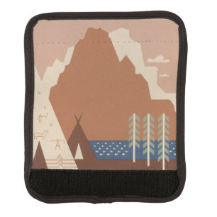 Montana State: Indian Tribes, Mountains, Prairie Luggage Handle Wrap
