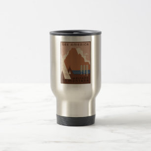 Montana State: Indian Tribes, Mountains, Prairie Travel Mug