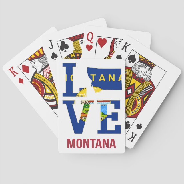 Montana state love poker cards (Back)
