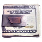 Montana State Money Clip - Copper w/Nickel Silver (Front)