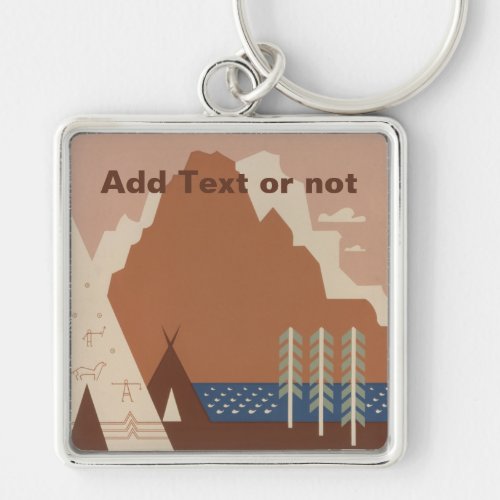 Montana State Native American Indian Tribes WPA Keychain