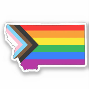 Montana State Pride LGBTQ Progress Pride Sticker