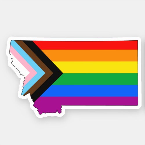 Montana State Pride LGBTQ Progress Pride Sticker