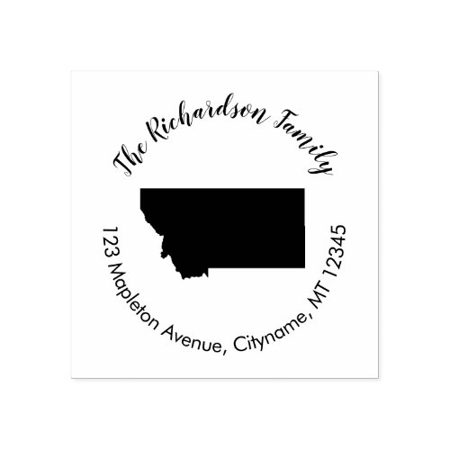 Montana state return address rubber stamp