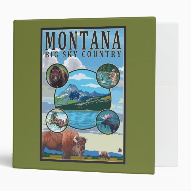 Montana State Scenes 3 Ring Binder (Front/Inside)