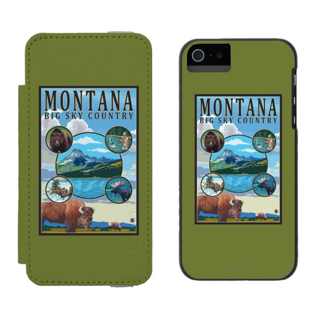 Montana State Scenes Incipio iPhone Wallet Case (Side by Side)
