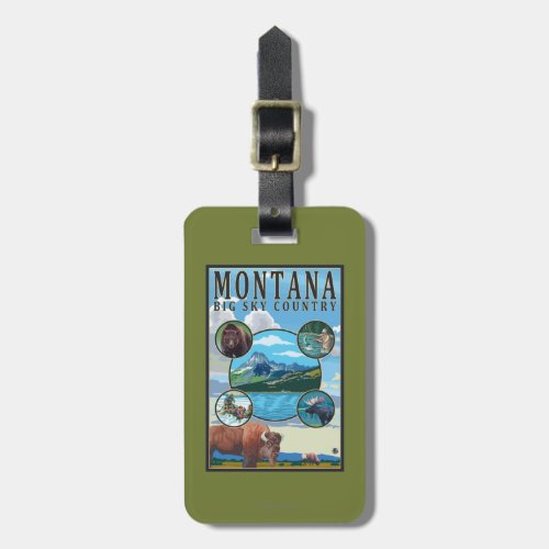 Montana State Scenes Luggage Tag