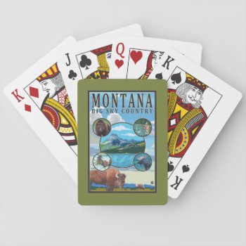 Montana State Scenes Playing Cards by LanternPress at Zazzle