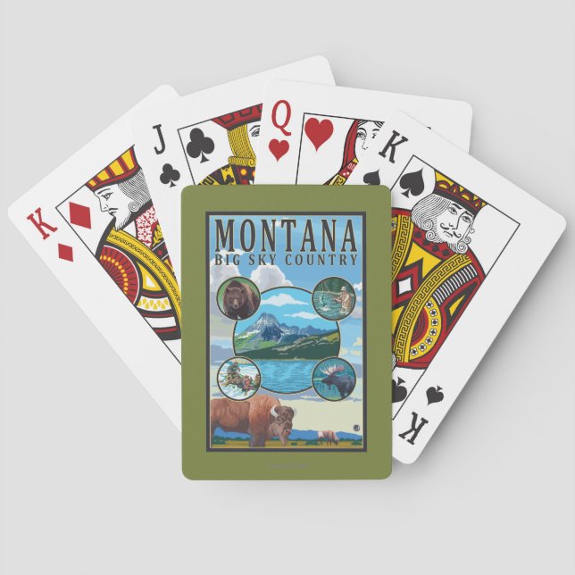 Montana State Scenes Poker Cards (Back)