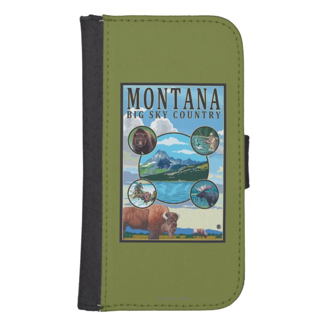 Montana State Scenes Samsung Galaxy Wallet Case (Front)