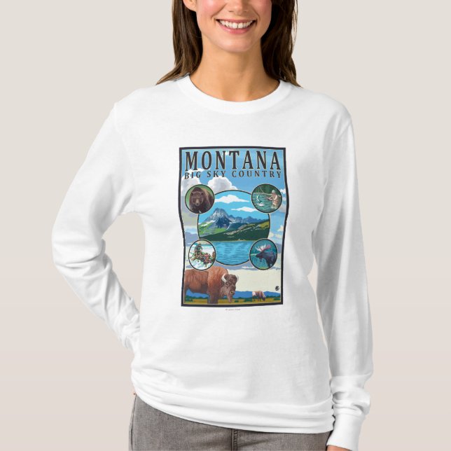 Montana State Scenes T-Shirt (Front)