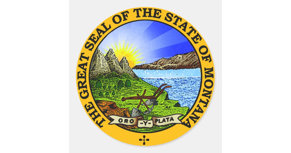 Montana State Seal Stickers | Zazzle