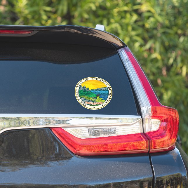 Montana State Seal Truck Car Window Sticker (Car Side)