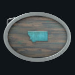 Montana State Shape Teal Belt Buckle<br><div class="desc">Montana State Shape Teal</div>