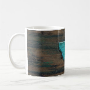 Montana State Shape Teal Coffee Mug