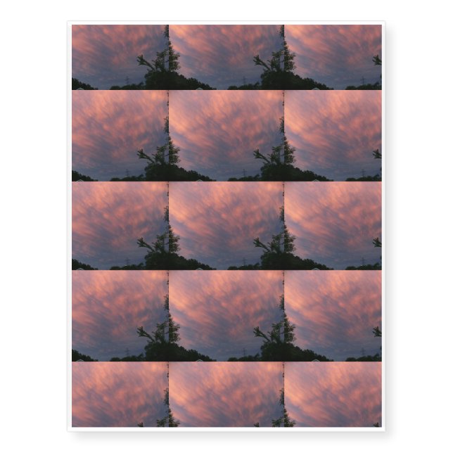 Montana Sunset Temporary Tattoos (Front)