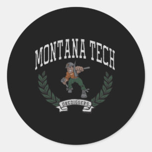 Montana Tech Orediggers Victory Classic Round Sticker
