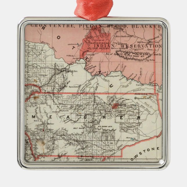 Montana Territory Metal Ornament (Front)