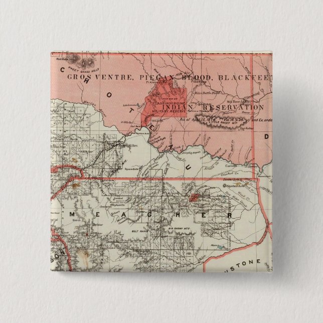 Montana Territory Pinback Button (Front)