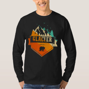 Montana Us Mountain Travel  Vintage Glacier Nation T-Shirt