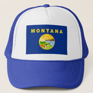 Montana USA Flag America Travel Souvenir Gift Trucker Hat