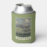 Montana Usa Vintage Travel Can Cooler at Zazzle