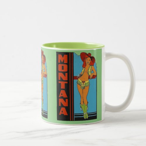 Montana Vintage Pin Up Girl Coffee Mug