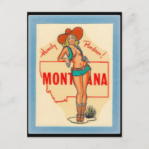 MONTANA VINTAGE TRAVEL POSTCARD