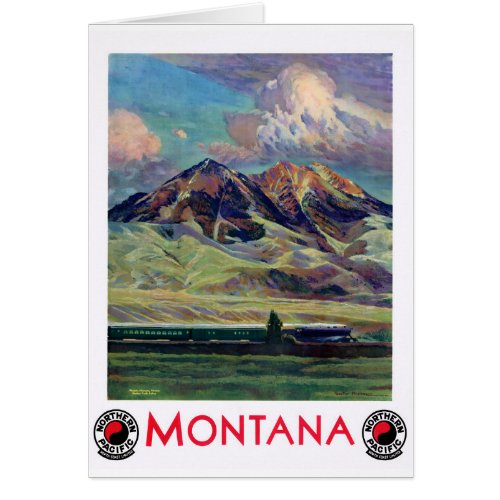 Montana Vintage Travel Poster Restored