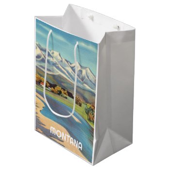 Montana Vintage Travel Style Medium Gift Bag by whereabouts at Zazzle